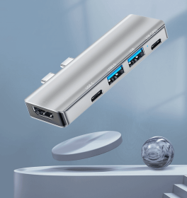 Multiport USB-C Hub Type C To USB 3.0 4K HDMI Adapter For Macbook Pro / Air USA (Model: 5-in-1)