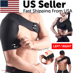 Shoulder Brace Support Compression Sleeve Torn Rotator Cuff Relief Joint AC Pain (Shoulder: Left)