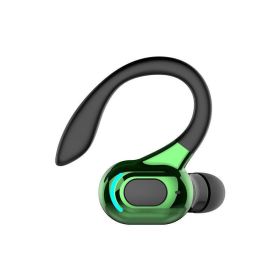 New Bluetooth 5.1 Headset Wireless Earbuds Earphones Stereo Headphones Ear Hook (Colors: Green)