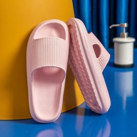 Cozy Pillow Slides Anti-Slip Sandals Ultra Soft Slippers Cloud Home Outdoor Shoe (Pattern: Pink, size: EU41 / M7-8 / W9-10)