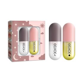 EELHOE Day And Night Lip Moisturizing Capsule, Hydrates Increases Lip Elasticity And Volumizes Lip Duller Lip Plump Lip Liquid (Option: 2PCS)